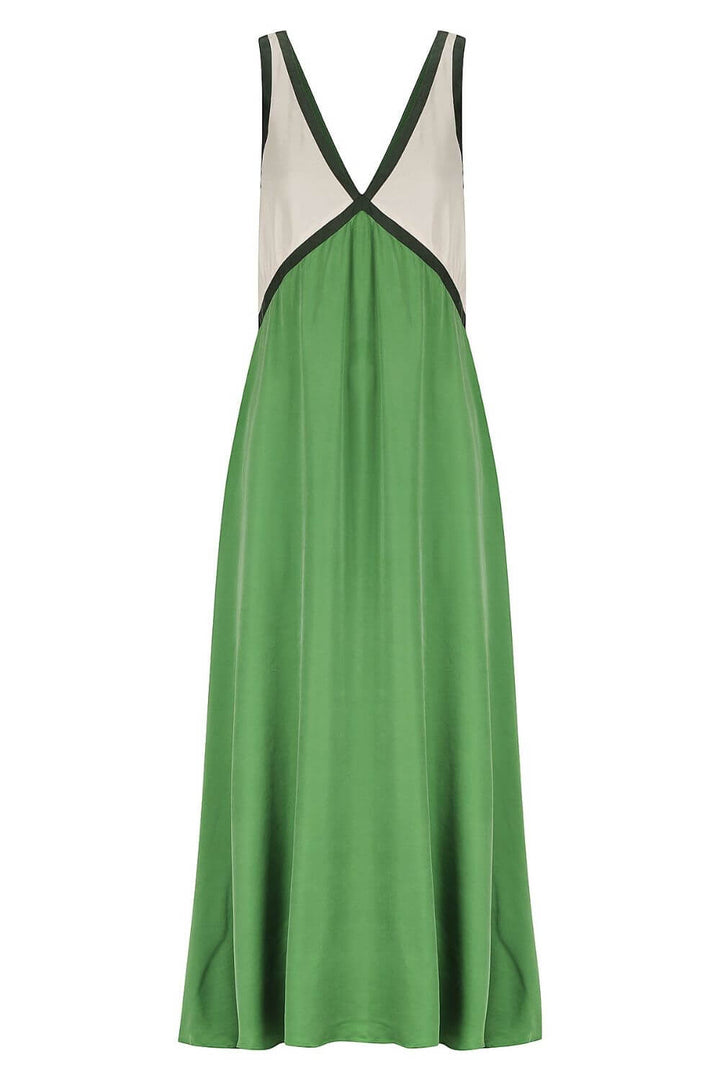 Agate | Midi Dress with V-Neck Suede Effect