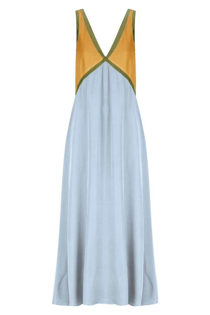Agate | Midi Dress with V-Neck Suede Effect