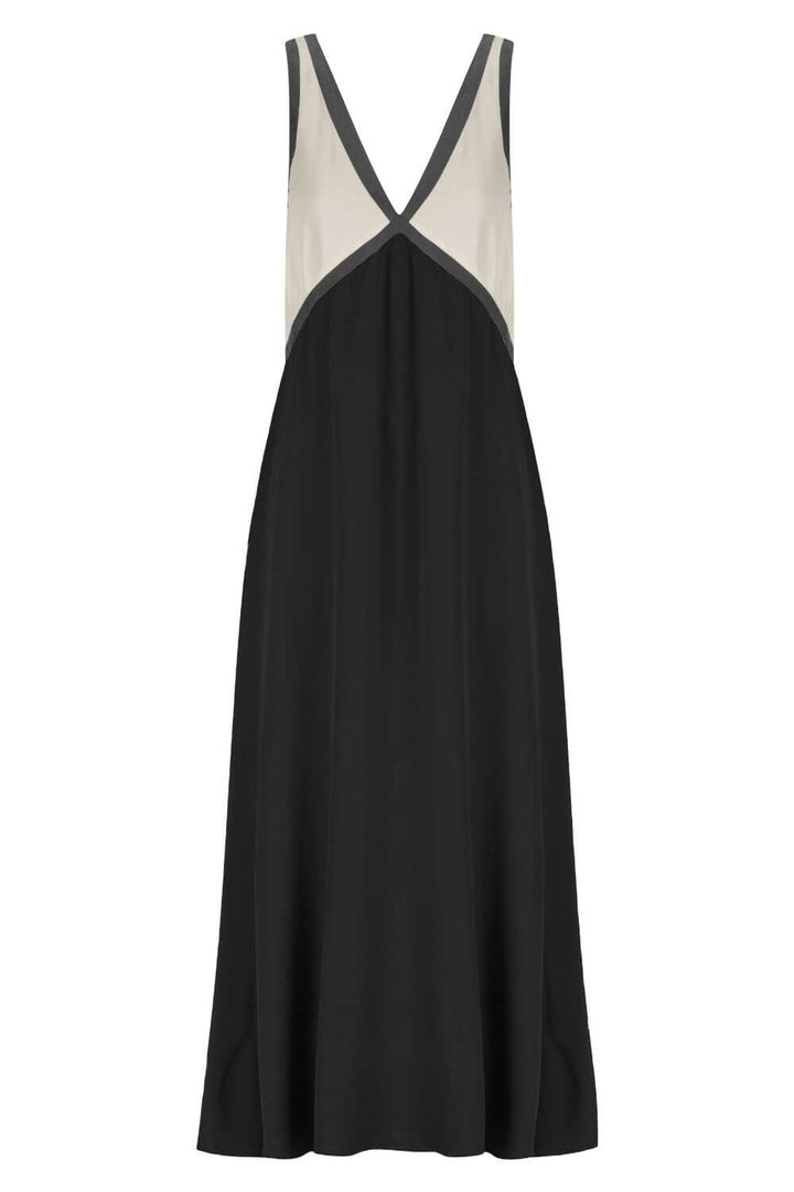Agate | Midi Dress with V-Neck Suede Effect